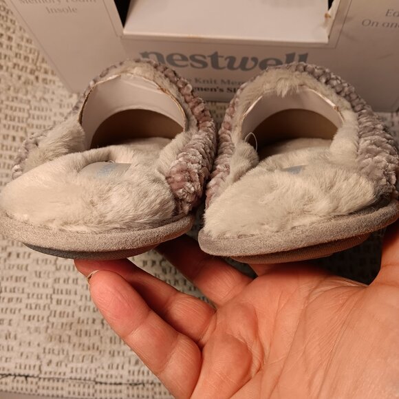 Nestwell BBB women's chenille knit memory foam slippers sz Small / 5 - 6 - NEW - Picture 7 of 16